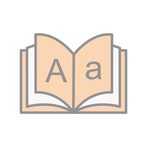 Αλφάβητο Γεμισμένο Φως Διανυσματικό Εικονίδιο Desig — Διανυσματικό Αρχείο