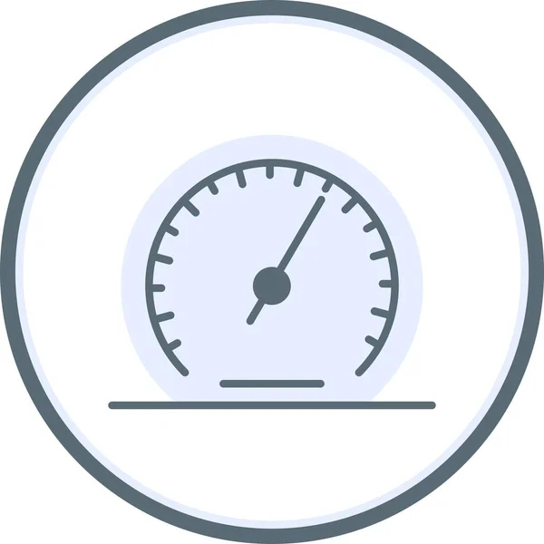 Icône Vectorielle Cercle Plat Baromètre Desig — Image vectorielle