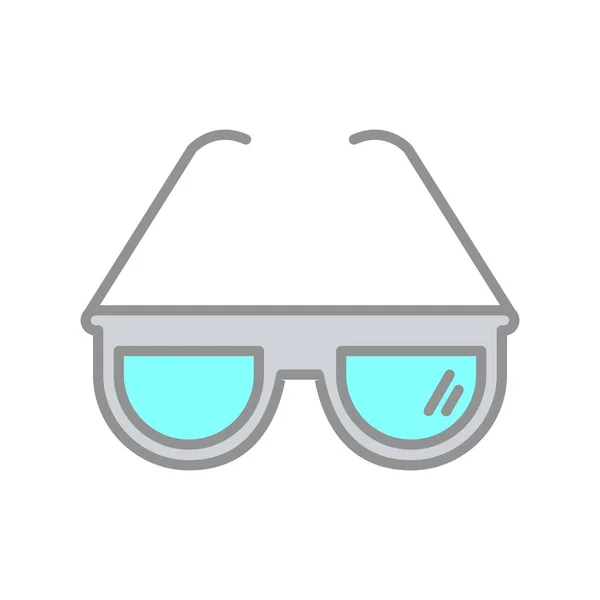 Goggles Filled Light Vector Icon Desig — Stock Vector