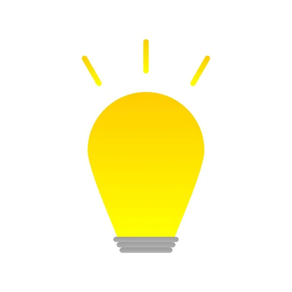 Glühbirne Flacher Gradienten Vektor Icon Desig — Stockvektor