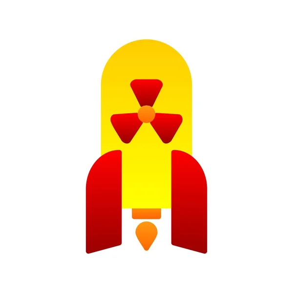 Nuclear Flat Gradient Vector Icon Desig — Stock Vector