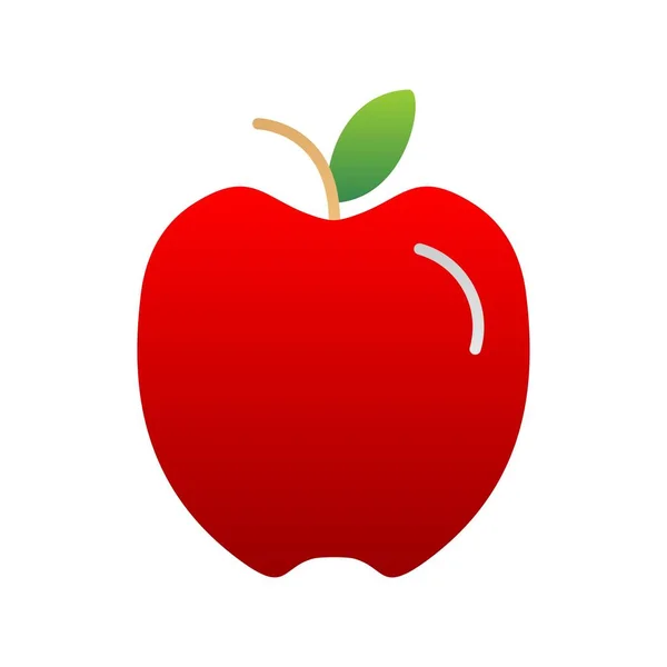 Μήλο Επίπεδη Βαθμίδωση Διάνυσμα Εικονίδιο Desig — Διανυσματικό Αρχείο