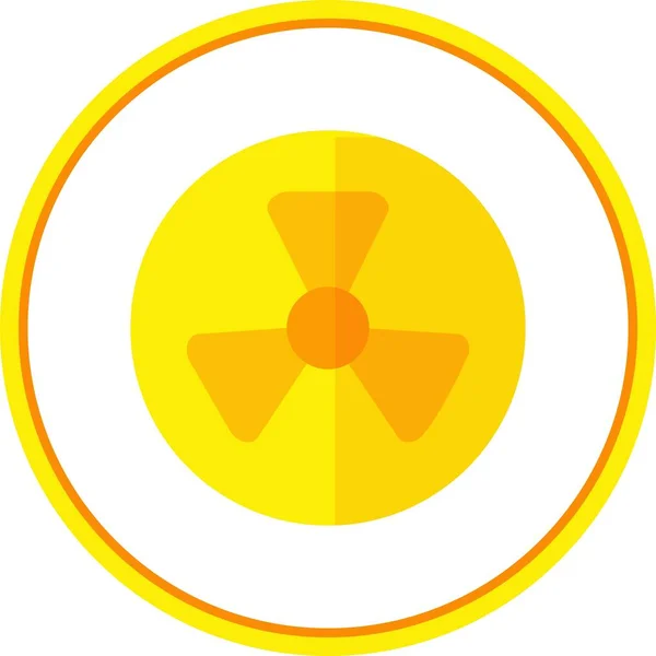 Radiation Flat Circle Vector Icon Desig — Stock Vector