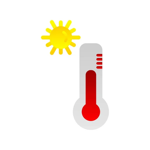 Temperature Flat Gradient Vector Icon Desig — Stock Vector