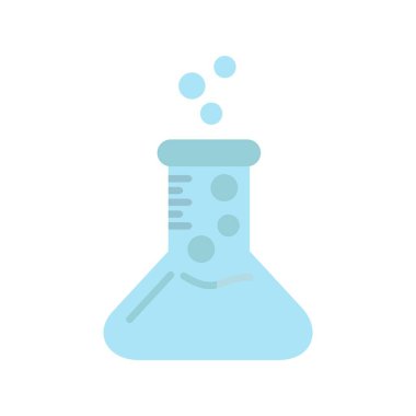 Kimyasal Beher Düz Işık Vektörü Simgesi Desig