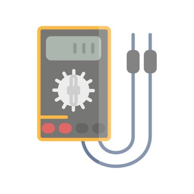 Voltmetre Düz Işık Vektörü Simgesi Tasarımı