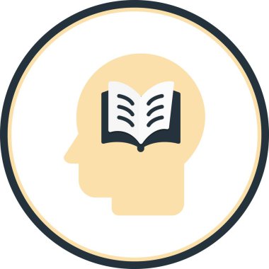 Resmi Eğitim Düz Çember Vektör Simgesi Tasarımı