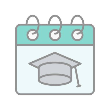 Okul Yılı Işık Vektörü Simgesi Tasarımı Doldurdu