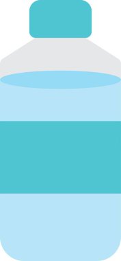 Su Şişesi Düz Vektör Simgesi Tasarımı