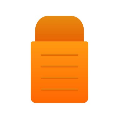  Uyku Torbası Düz Gradyan Vektör Simgesi Tasarımı