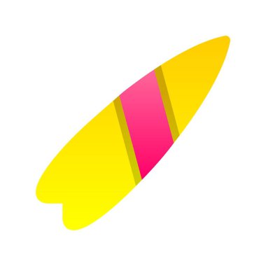 Sörf tahtası Düz Gradyan Vektör Simgesi Tasarımı