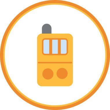 Telsiz Düz Çember Vektör Simgesi Tasarımı