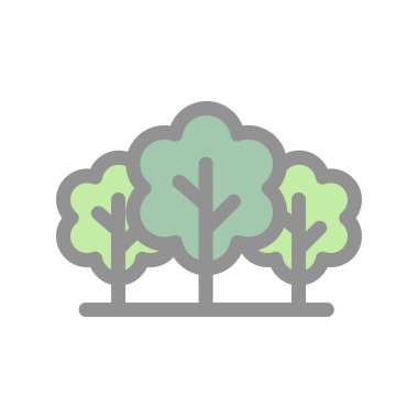  Orman Dolu Işık Vektörü Simgesi Tasarımı