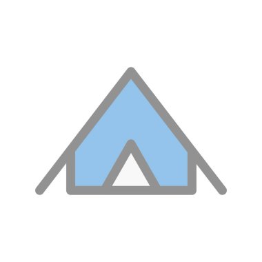 Çadır Doldurulmuş Işık Vektörü Simgesi Tasarımı