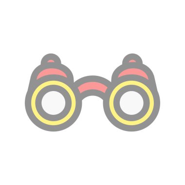 Dürbün Doldurulmuş Işık Vektörü Simgesi Tasarımı