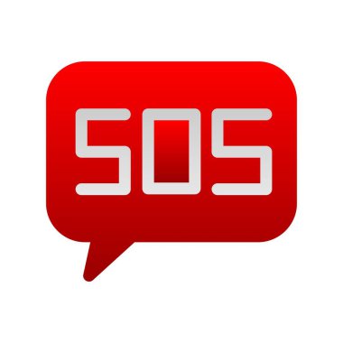 Sos Düz Gradyan Vektör Simgesi Tasarımı