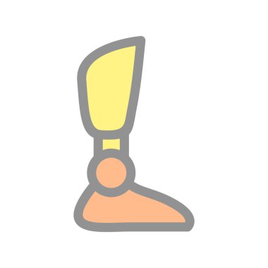 Protez Doldurulmuş Işık Vektörü Simgesi Tasarımı