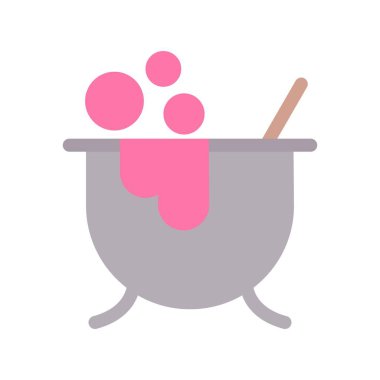 Kazan Düz Vektör Simgesi Tasarımı