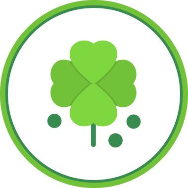 Clover Düz Çember Vektör Simgesi Tasarımı