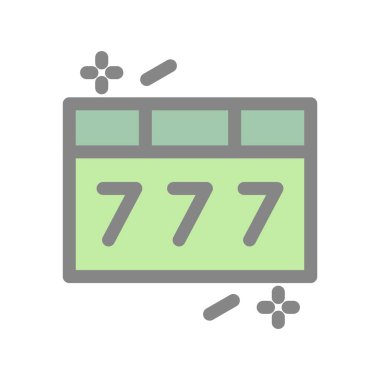 Yedi Dolu Işık Vektörü Simgesi Tasarımı