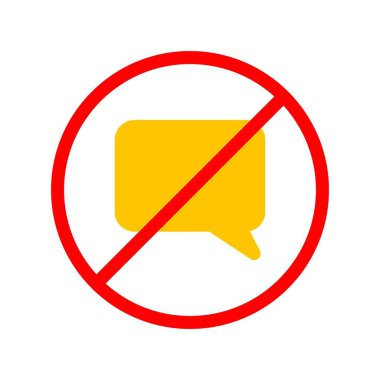 Konuşan Düz Vektör Simgesi Tasarımı Yok