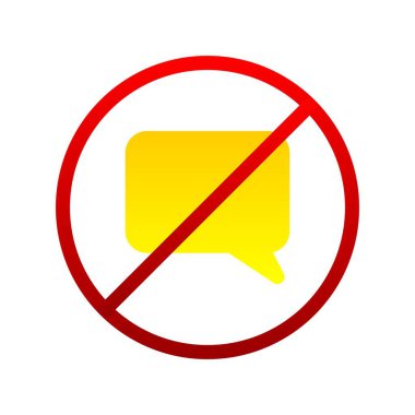 Konuşan Düz Gradyan Vektör Simgesi Tasarımı Yok