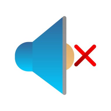 Müzik Düz Gradyan Vektör Simgesi Tasarımı Yok