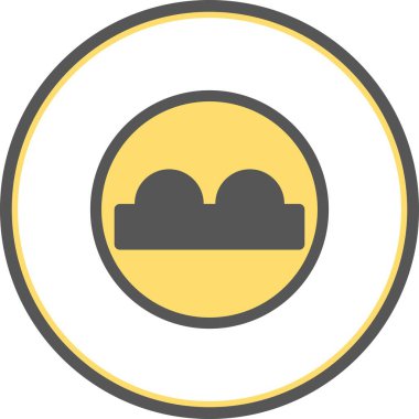 Düz Çember Vektör Simgesi Tasarımı