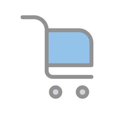 Alışveriş Arabası Işık Vektörü Simgesi Tasarımı