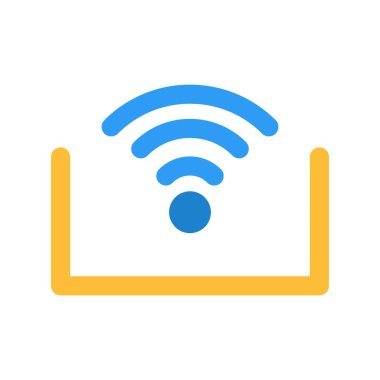 Rfid Düz Vektör Simgesi Tasarımı