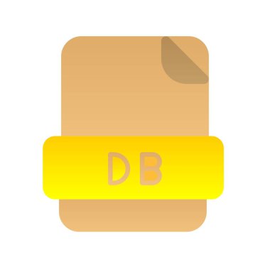 Db Dosyası Düz Gradyan Vektör Simgesi Tasarımı