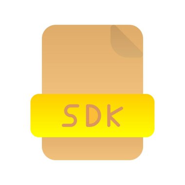  Sdk Düz Gradyan Vektör Simgesi Tasarımı