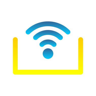 Rfid Düz Gradyan Vektör Simgesi Tasarımı