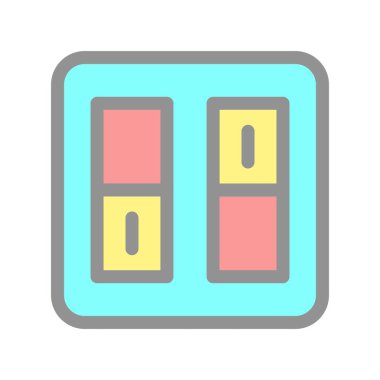 Açık Dolu Olmayan Işık Vektörü Simgesi Tasarımı