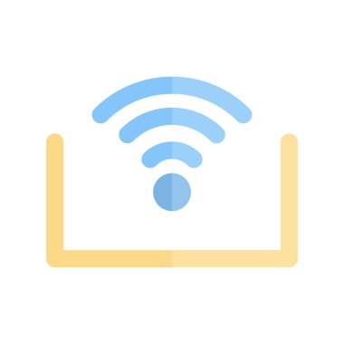 Rfid Düz Işık Vektörü Simgesi Tasarımı