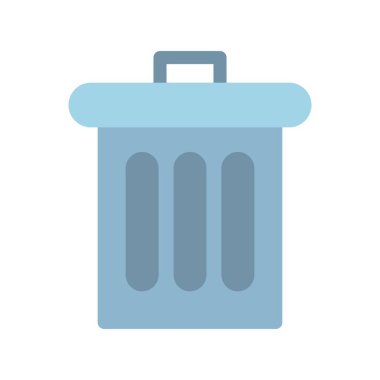 Çöp Düz Vektör Simgesi Tasarımı 