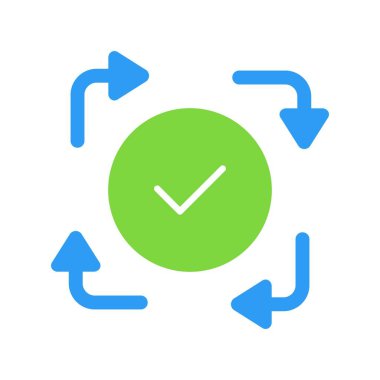 Geri dönüşümlü Düz Vektör Simgesi Tasarımı