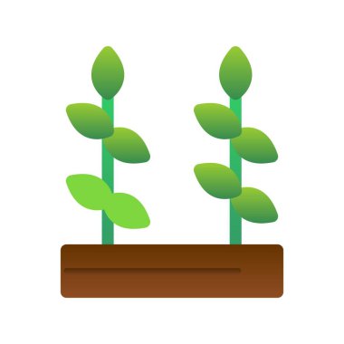 Çiftlik Düzlüğü Düz Gradyan Vektör Simgesi Tasarımı