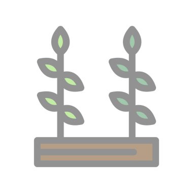 Bitki Doldurulmuş Işık Vektörü Simgesi Tasarımı