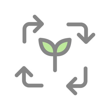 Sürdürülebilir Enerji Doldurulmuş Işık Vektörü Simgesi Tasarımı