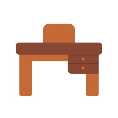 Tablo Düz Vektör Simgesi Tasarımı