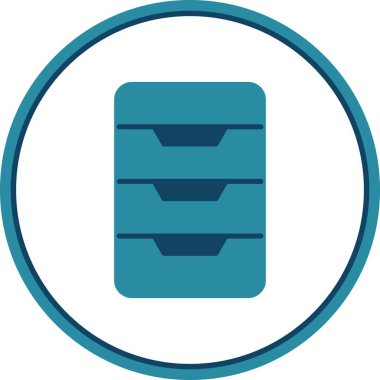 Sunucu Düz Çember Vektör Simgesi Tasarımı