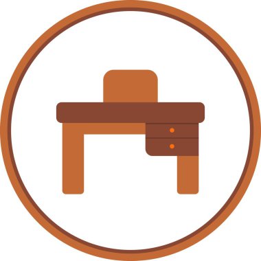 Tablo Düz Çember Vektör Simgesi Tasarımı