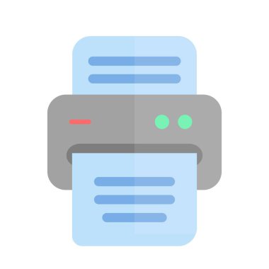 Yazıcı Düz Işık Vektörü Simgesi Tasarımı