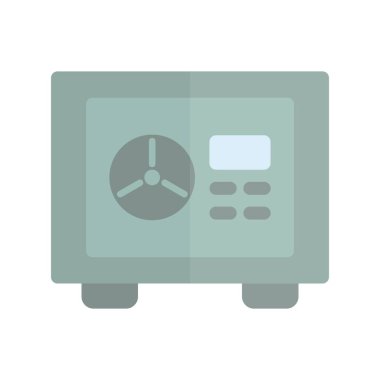 Güvenli Kutu Düz Işık Vektörü Simgesi Tasarımı