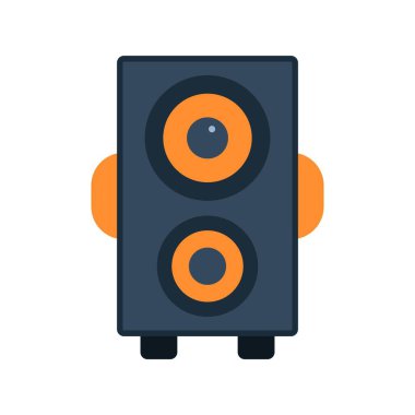 Hoparlör düz vektör simgesi tasarım