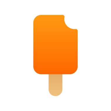 Dondurma Çubuğu Düz Gradyan Vektör Simgesi Tasarımı