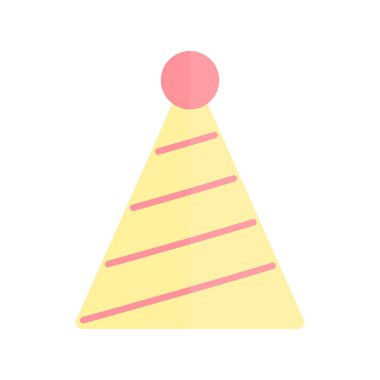 Parti Şapkası Düz Işık Vektörü Simgesi Tasarımı