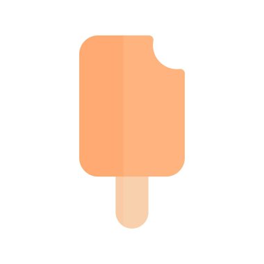 Dondurma Çubuğu Düz Işık Vektörü Simgesi Tasarımı