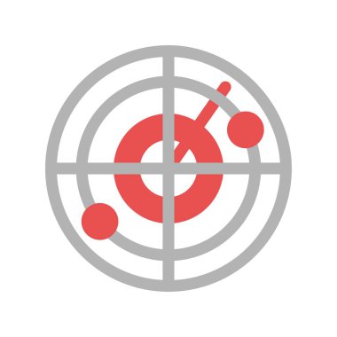 Radar Düz Vektör Simgesi Tasarımı